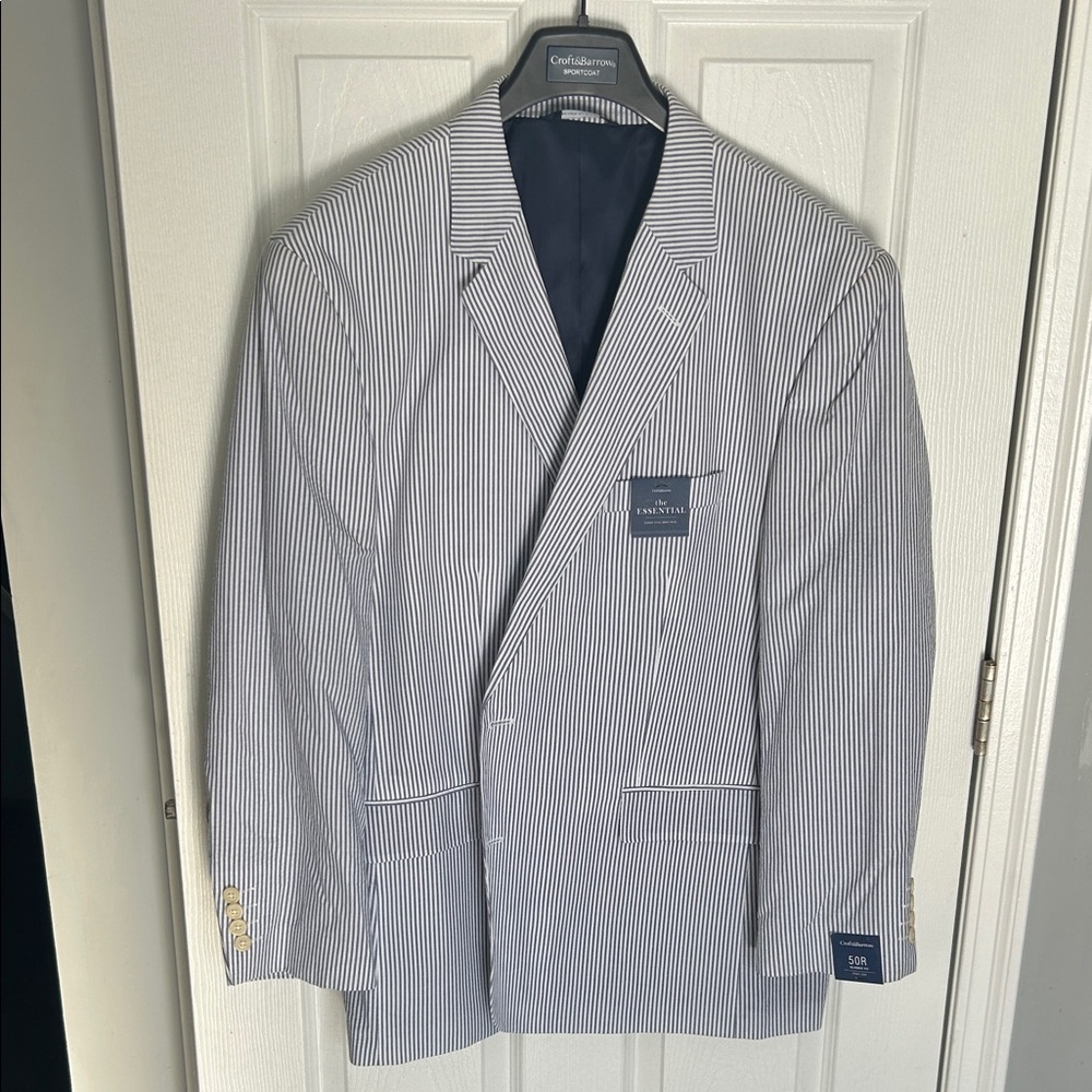 Croft & Barrow Men's Striped Blazer - Black and White